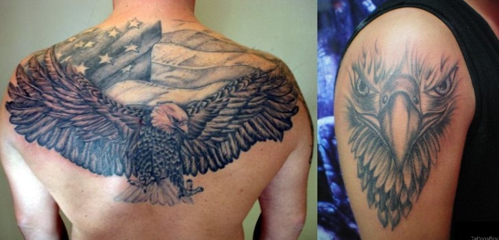 Tatuagens masculinas de águias