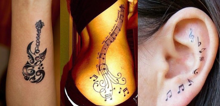 Significado das tatuagens de notas musicais