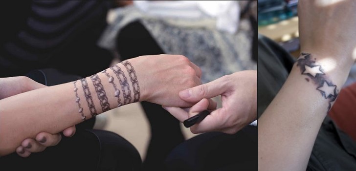 Tatuagens femininas de bracelete