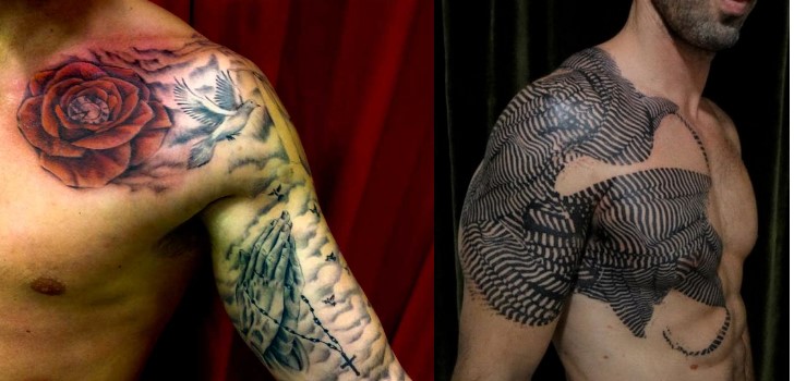 Tatuagens masculinas de manga