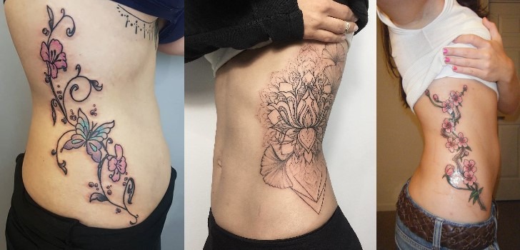 Tatuagens femininas na costela