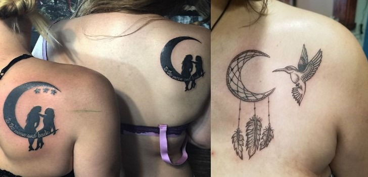 Tatuagens de lua no ombro